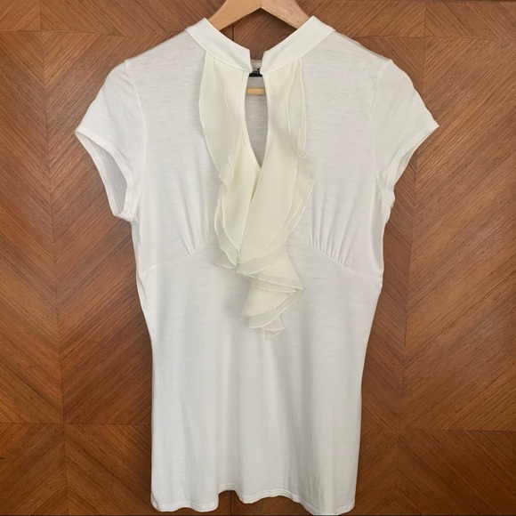 Tammy Mars Dressy Off-White Rayon Top (Large) - Picture 2 of 7